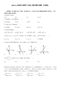 2023.11济南市天桥区八年级上数学期中试题（含答案）