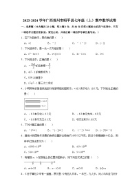 2023-2024学年广西贺州市昭平县七年级（上）期中数学试卷（含解析）