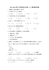 2023-2024学年广西来宾市九年级（上）期中数学试卷（含解析）