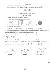 四川省成都市武侯区四川省成都市玉林中学2023-2024学年九年级上学期11月期中数学试题