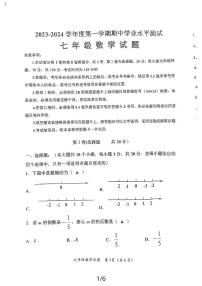 山东省济宁市嘉祥县2023-2024学年上学期期中学业水平测试七年级数学试题