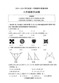 江苏省徐州市铜山区2023-2024学年八年级上学期期中数学质量自测试卷