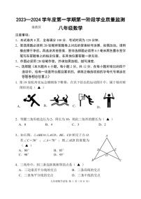 江苏省南京市钟英中学2023-2024学年八年级上学期11月期中数学试题