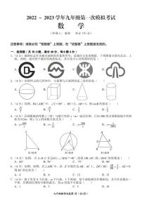 2023年安徽省芜湖市第二十九中学九年级下学期第一次模拟考试数学试题