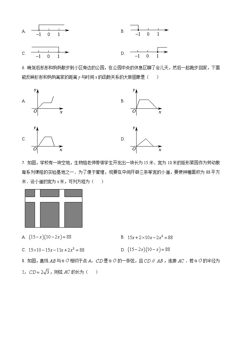 九年级下学期2月月考数学试题（原卷版）第2页