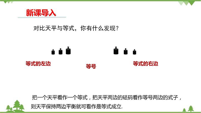 华师大版数学七年级下册 6.2.1等式的性质与方程的简单变形（第1课时等式的性质）课件03