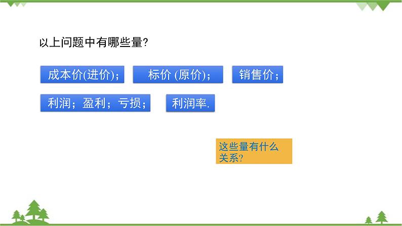 华师大版数学七年级下册 6.3　实践与探索（第2课时销售类应用问题）课件06