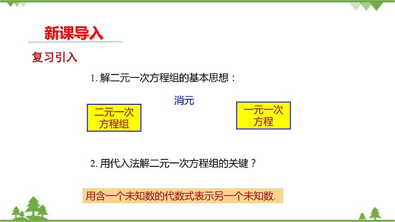 华师大版数学七年级下册 7.2二元一次方程组的解法（第2课时加减法解二元一次方程组）课件第3页