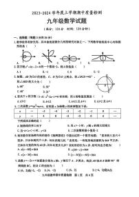 山东省日照市岚山区2023-204学年九年级上学期期中考试数学试卷