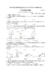 +江苏省扬州市邗江区梅苑双语学校2023-2024学年九年级上学期期中数学试卷