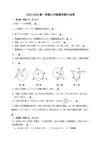 江苏省镇江市区2023-—2024学年九年级上学期期中数学试卷