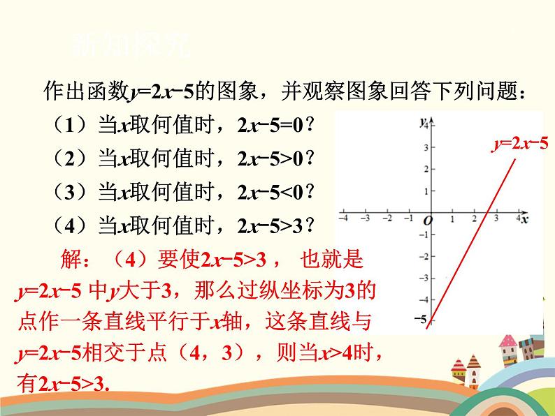 北师大版数学八年级下册 2.5  一元一次不等式与一次函数 课件第7页