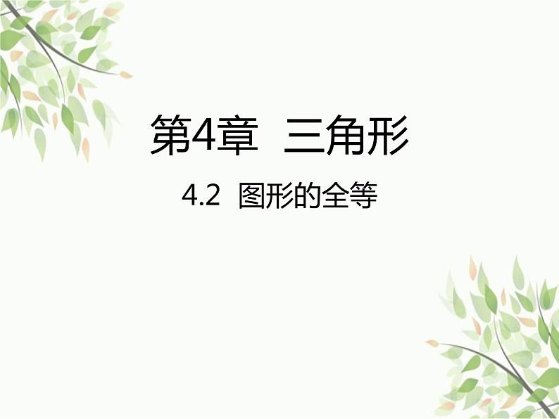 北师大版数学七年级下册 4.2  图形的全等-课件01