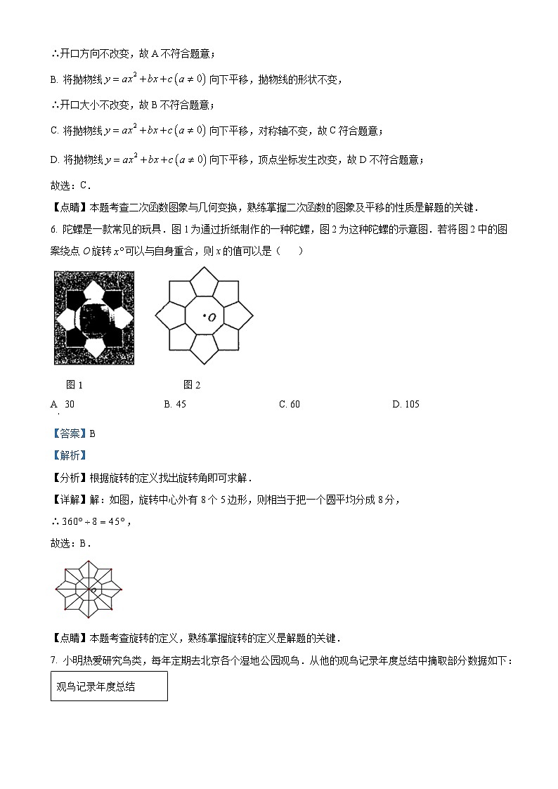 北京市海淀区2023-2024学年九年级上学期期中数学试题（解析版）03
