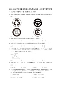 安徽省芜湖市第二十九中学2023-2024学年九年级 上学期期中数学试卷