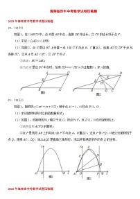 海南省历年中考数学试卷压轴题