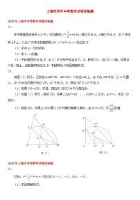 上海市历年中考数学试卷压轴题