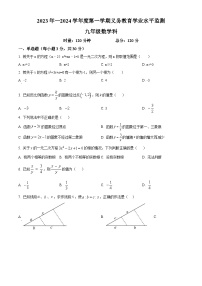 湖南省岳阳市汨罗市2023-2024学年九年级上学期期中数学试题