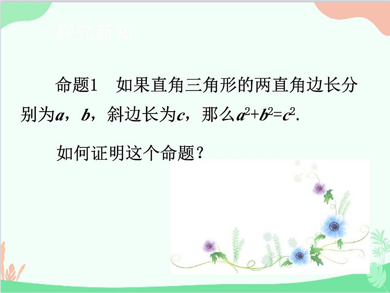 人教版数学八年级下册 17.1  勾股定理第1课时  勾股定理的认识 课件04