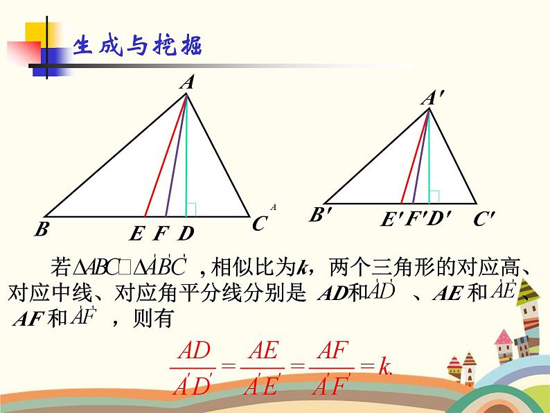 人教版数学九年级下册 27.2.2  相似三角形的性质 课件06