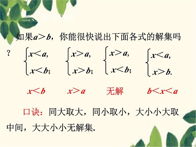 数学人教版七年级下册 9.3  一元一次不等式组第2课时  一元一次不等式组（2）-课件02