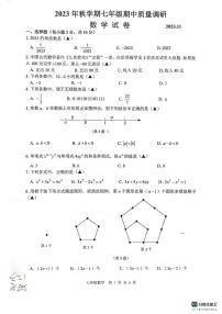 江苏省常州市金坛区2023-2024学年七年级上学期期中质量调研数学试卷