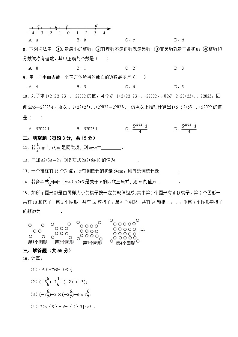 广东省深圳市重点中学2023-2024学年七年级上学期期中考试数学试卷第2页