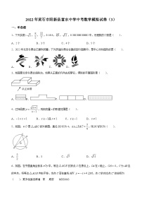 36，2022年湖北省黄石市阳新县富水中学中考模拟数学试题(无答案)