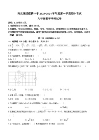 广东省深圳市南山实验教育集团麒麟中学2023-2024学年八年级上学期期中数学试题