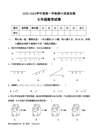 河北省秦皇岛市卢龙县2023-2024学年七年级上学期期中考试数学试题