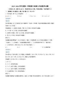 江苏省徐州市2023-2024学年九年级上学期期中数学试题（解析版）