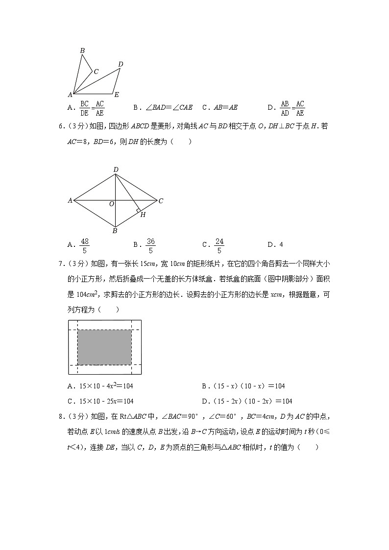 陕西省西安市西咸新区2023-2024学年九年级上学期期中数学试卷02