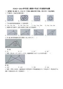 河南省周口市扶沟县2023-2024学年八年级上学期期中数学试题