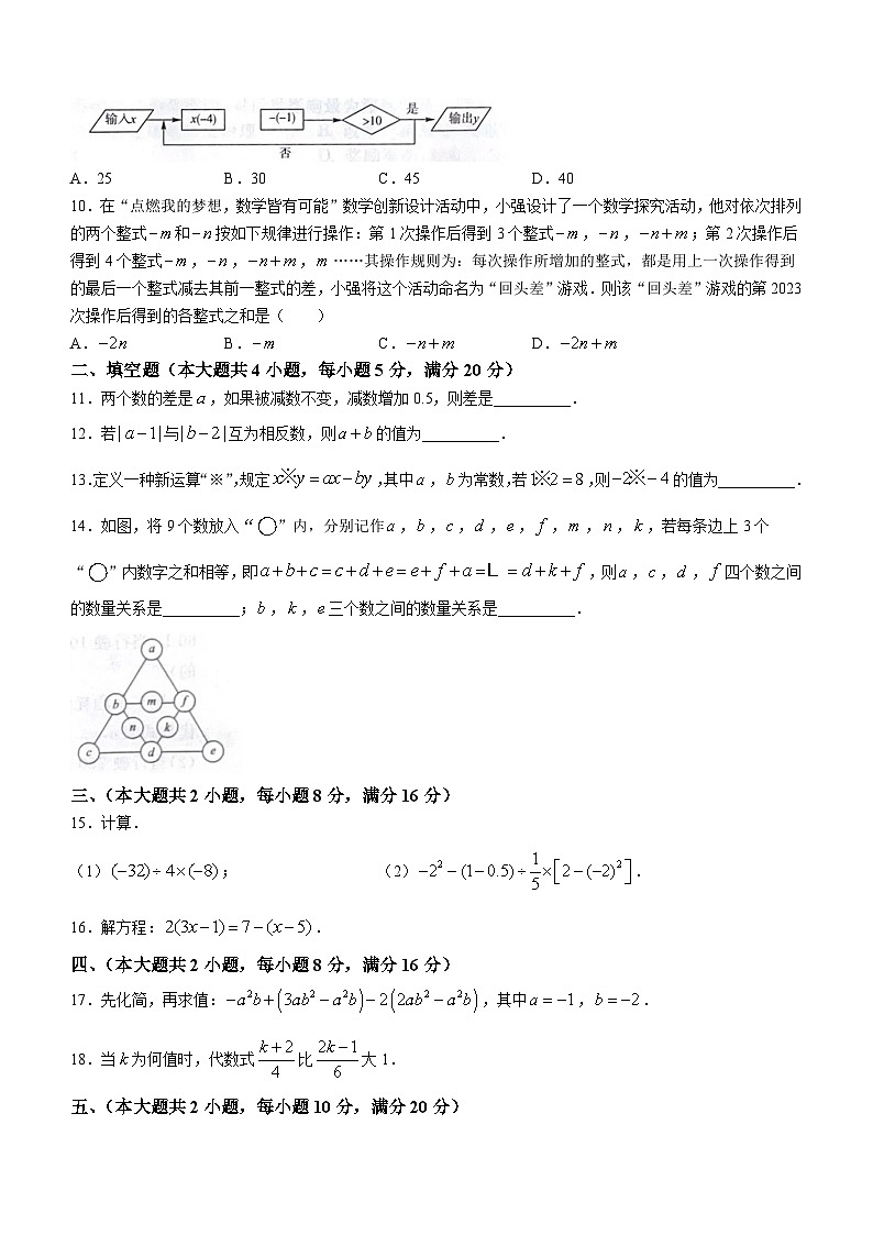 安徽省铜陵市铜官区部分学校2023-2024学年七年级上学期期中数学试题02