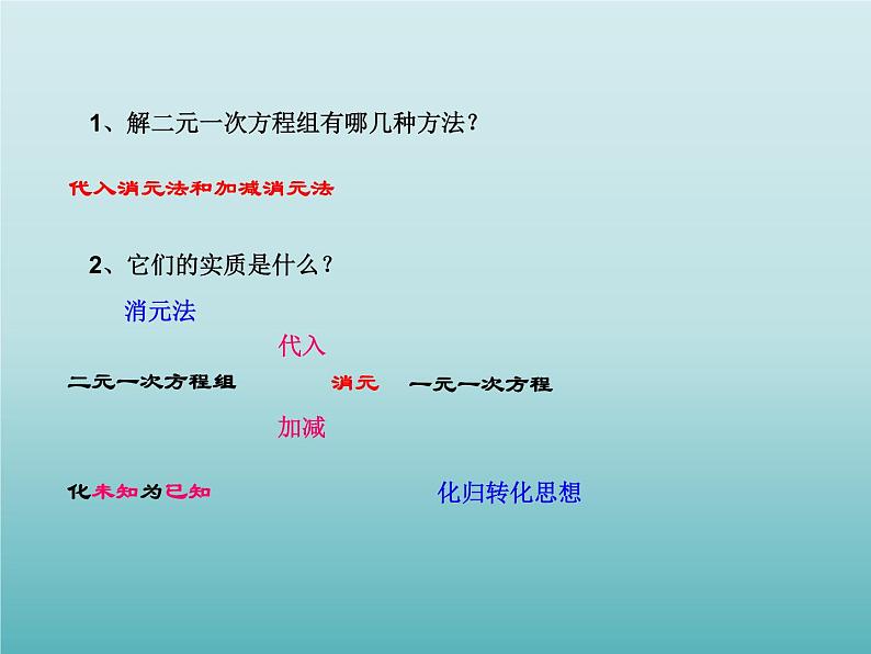 浙教版数学七年级下册 2.5 三元一次方程组及其解法_(1) 课件第2页