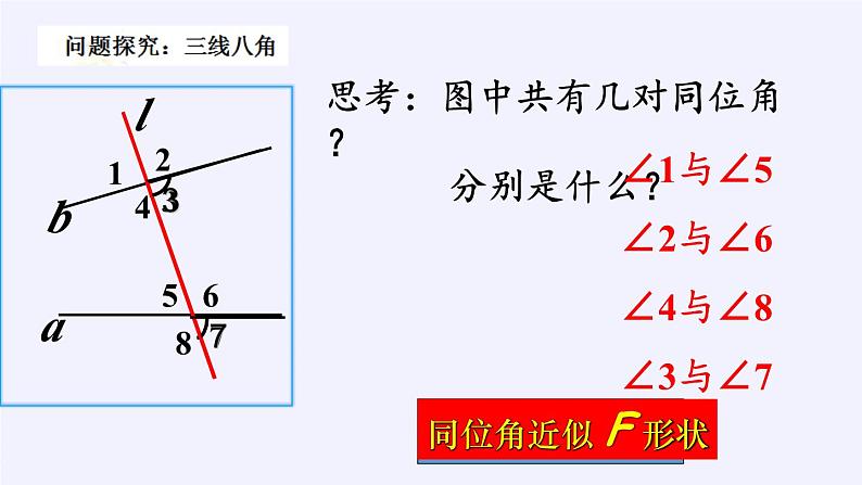 浙教版数学七年级下册 1.2 同位角、内错角、同旁内角 课件第6页