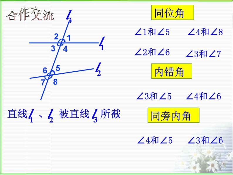 浙教版数学七年级下册 1.2同位角、内错角、同旁内角_(1) 课件04