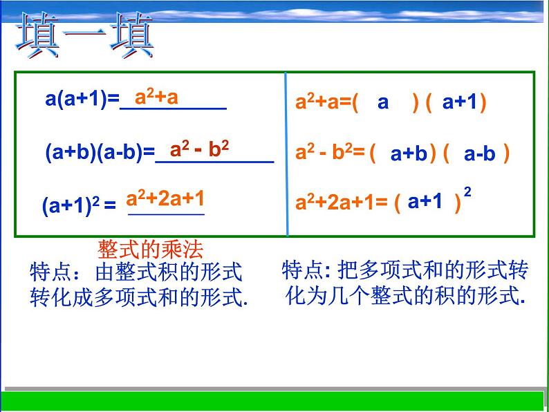 浙教版数学七年级下册 4.1 因式分解_ 课件03