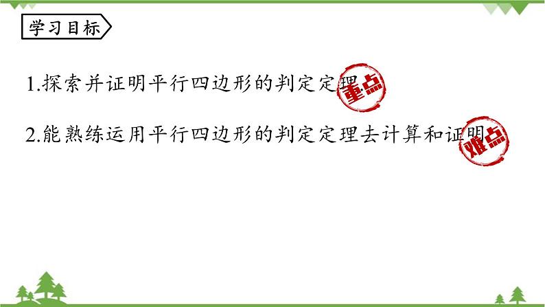 人教版数学八年级下册 18.1.2平行四边形的判定课时1课件第3页