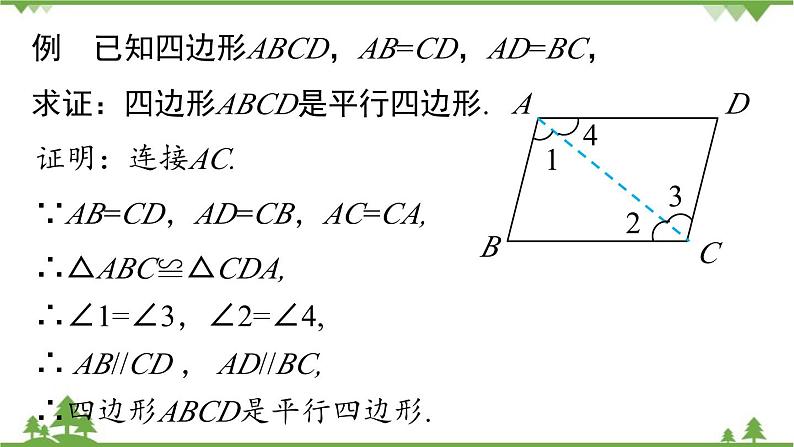 人教版数学八年级下册 18.1.2平行四边形的判定课时1课件第7页