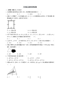 八年级上数学月考试卷