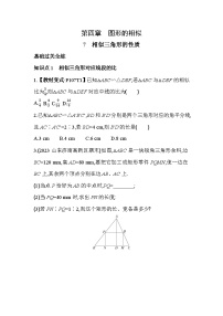 初中数学北师大版九年级上册7 相似三角形的性质练习题