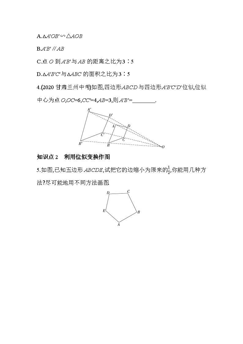 4.8 图形的位似 北师大版数学九年级上册素养提升卷(含解析)02
