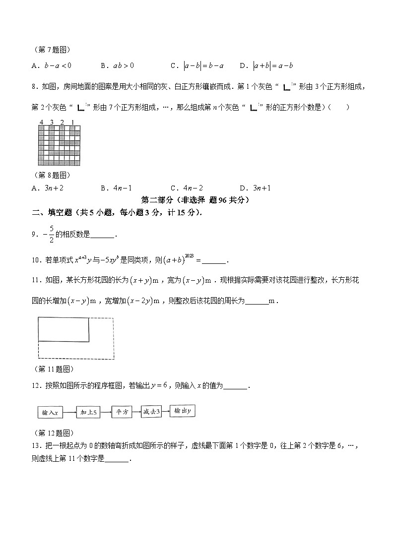 陕西省延安市志丹县县域初中期中联考2023-2024学年七年级上学期期中数学试题第2页