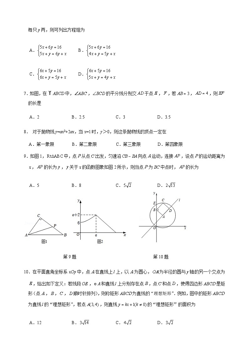 2022年初中毕业暨升学模拟考试试卷第2页