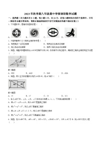 江苏省盐城市阜宁县2023-2024学年八年级上学期期中数学试题