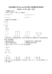 贵州省毕节市金沙县第四中学2023-2024学年九年级上学期期中数学试题