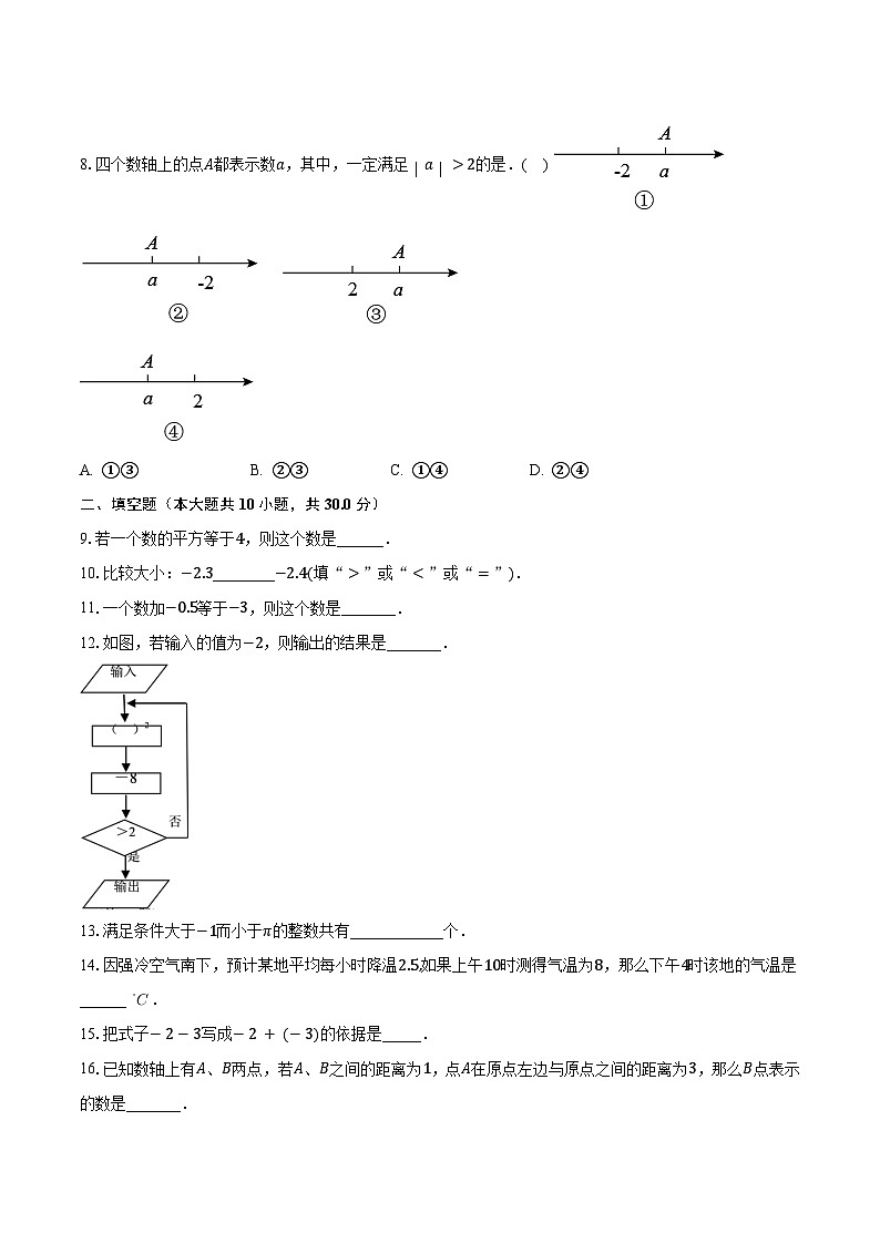 2023-2024学年江苏省南京市江宁区重点学校七年级(上)10月月考数学试卷（含解析）02