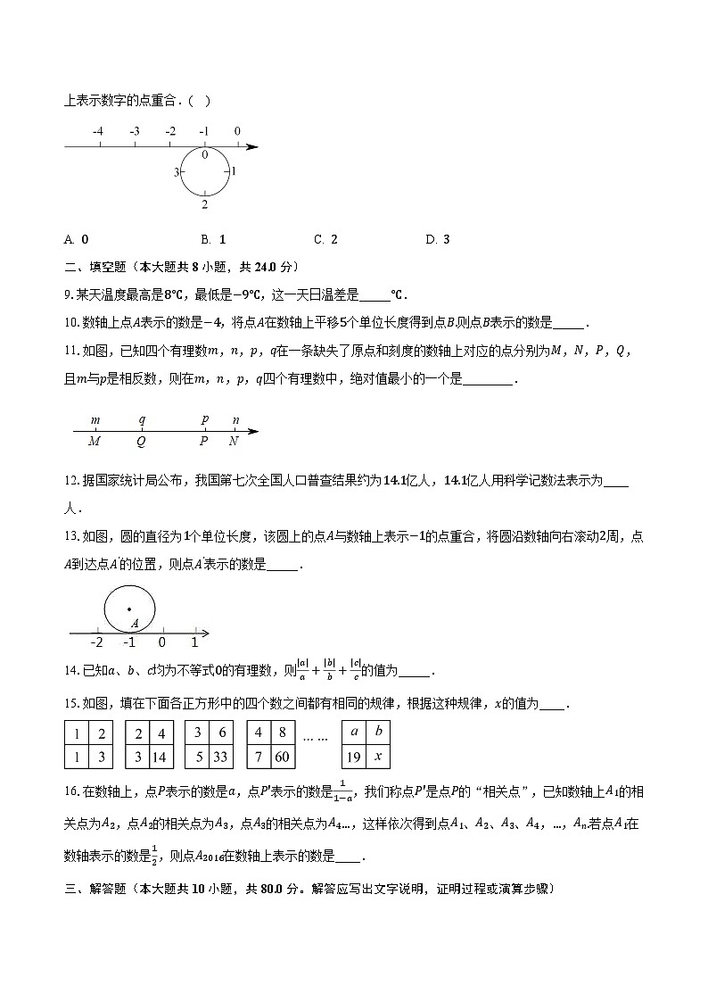 2023-2024学年江苏省苏州市昆山市四校联考七年级（上）10月月考数学试卷（含解析）02