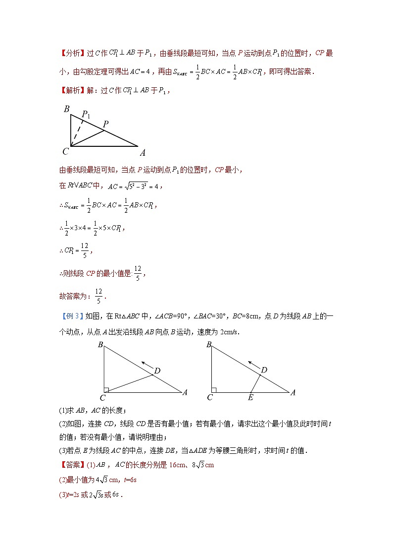 专题09 三角形中的垂线段最短模型 2024年中考数学核心几何模型重点突破（全国通用）03
